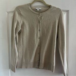 Ann Taylor Loft Women’s Tan Shimmery Cardigan